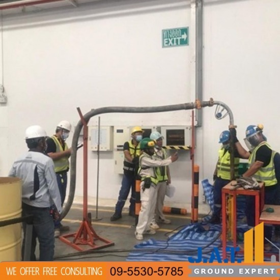 งานเกร้าท์ติ้ง แก้ปัญหาชั้นดินอ่อน ชลบุรี