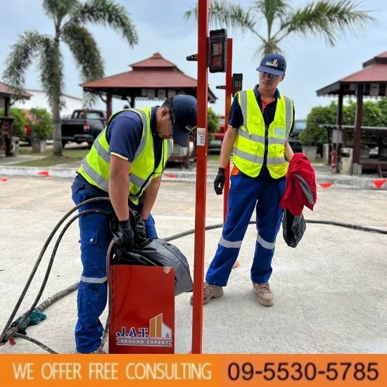 ซ่อมพื้นทรุดโรงงาน ระยอง - รับซ่อมพื้นทรุด - เจ.เอ.ที. กราวด์ เอกซ์เพิร์ท